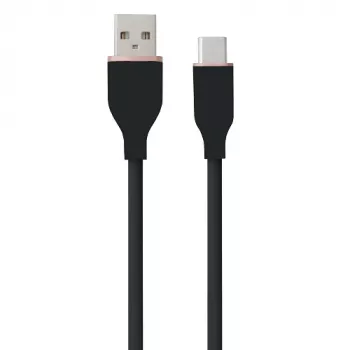 Cavo in silicone USB Type-A - Type-C (nero, 1 m)
