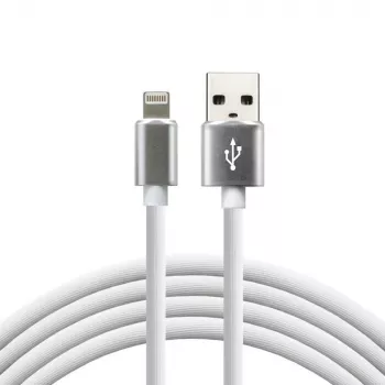 Cavo everActive USB Lightning 1 m - bianco, silicone, ricarica rapida, 2,4A - CBS-1IW