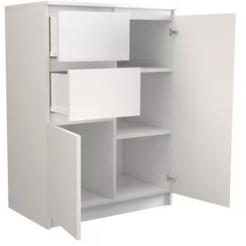 Comò Top e Shop 2D2S BIEL — 2 cassetti, bianco, 700×400×970 mm, truciolare