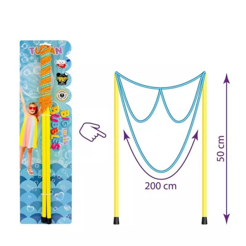Bastoncino per bolle di sapone TUBAN GIANT BUBBLE WAND GLASSES, per bambini da 3 anni