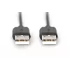 Assmann cavo di collegamento USB, Type-A M/M, 3,0 m, compatibile USB 2.0, UL, nero (AK-300100-030-S)