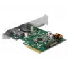 DeLOCK 90299 Scheda PCIe x4, 1x USB Type-C + 1x USB Type-A, USB 3.2 Gen 2 (10 Gbps)