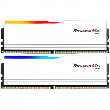 DIMM 32 GB DDR5-6000 (2x 16 GB) kit dual, memoria bianco, F5-6000J3636F16GX2-RM5RW, Ripjaws M5, INTEL XMP