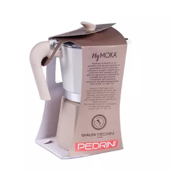 Macchina per caffè Pedrini 02CF169 — caffettiera espresso, alluminio verniciato, capacità 6 tazze