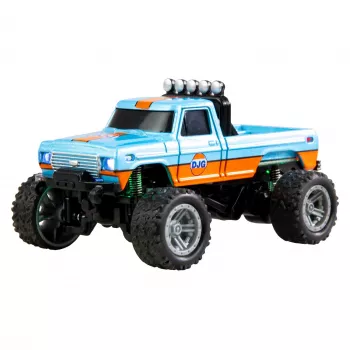 Monster Truck radiocomandato Amewi DieCast 1:64 RTR, blu/arancione