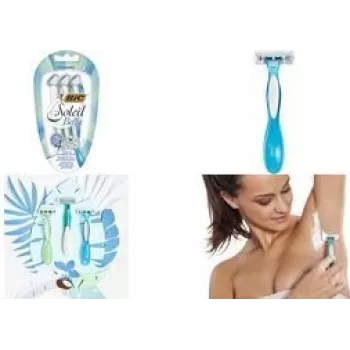 Rasoio usa e getta BIC Soleil Bella, 3 lame, confezione da 3 rasoi usa e getta