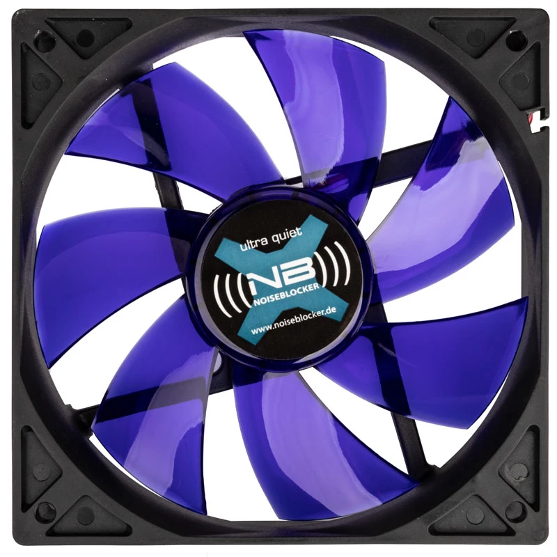 Ventola per case NoiseBlocker BlackSilentFan XLP 120 mm, 2000 U/min, 128 m³/h, 31 dB, 4,5 V, nero