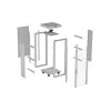 Armadio rack a pavimento LANBERG 19 pollici 32U 600×600 mm grigio con porte perforate e LCD (flat pack)