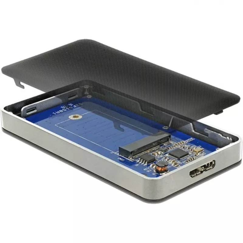 Case per SSD DELOCK 42594 nero argento M.2