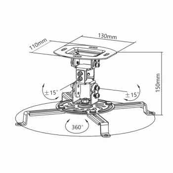 Supporto a soffitto per proiettore Sbox PM-18