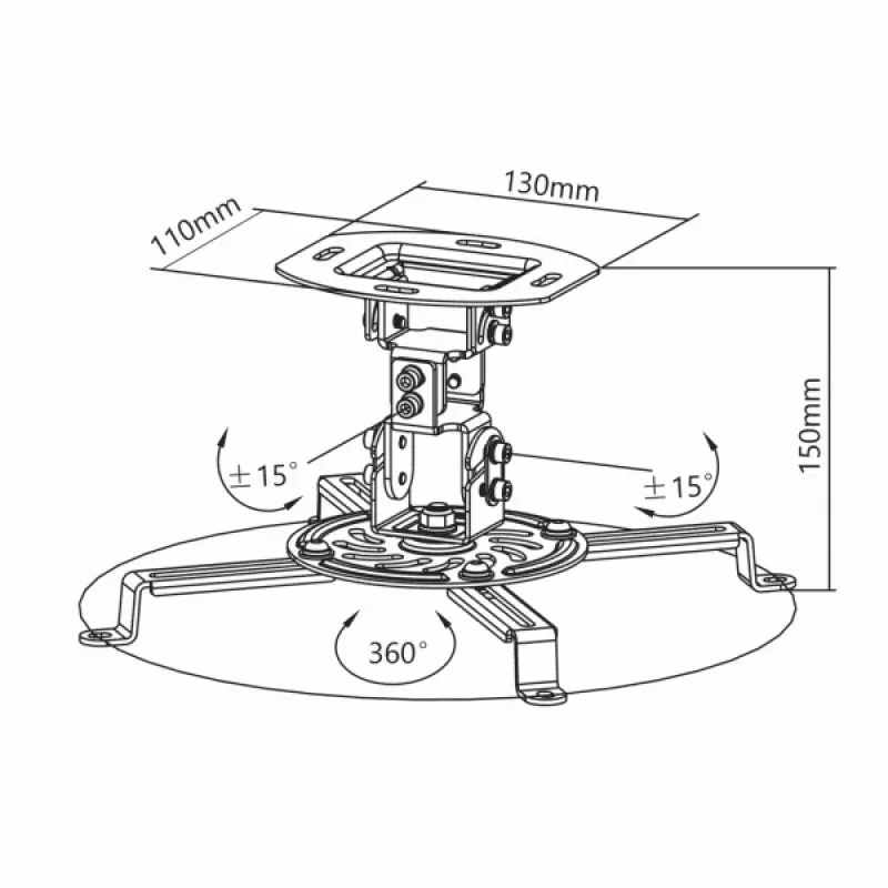 Supporto a soffitto per proiettore Sbox PM-18