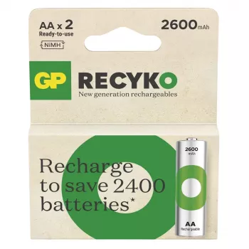 Batterie R6/AA NI-MH 2 600mAh blister 2 pz.