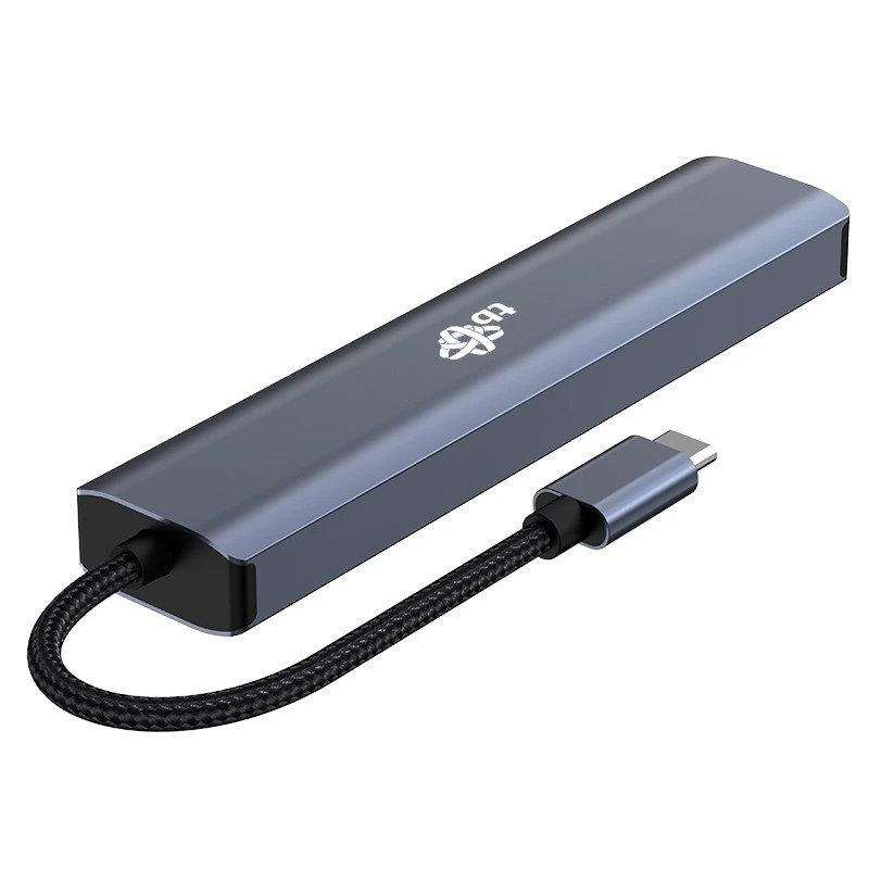 Adattatore HUB USB C 6in1 - HDMI, USBx3, PD, RJ-45