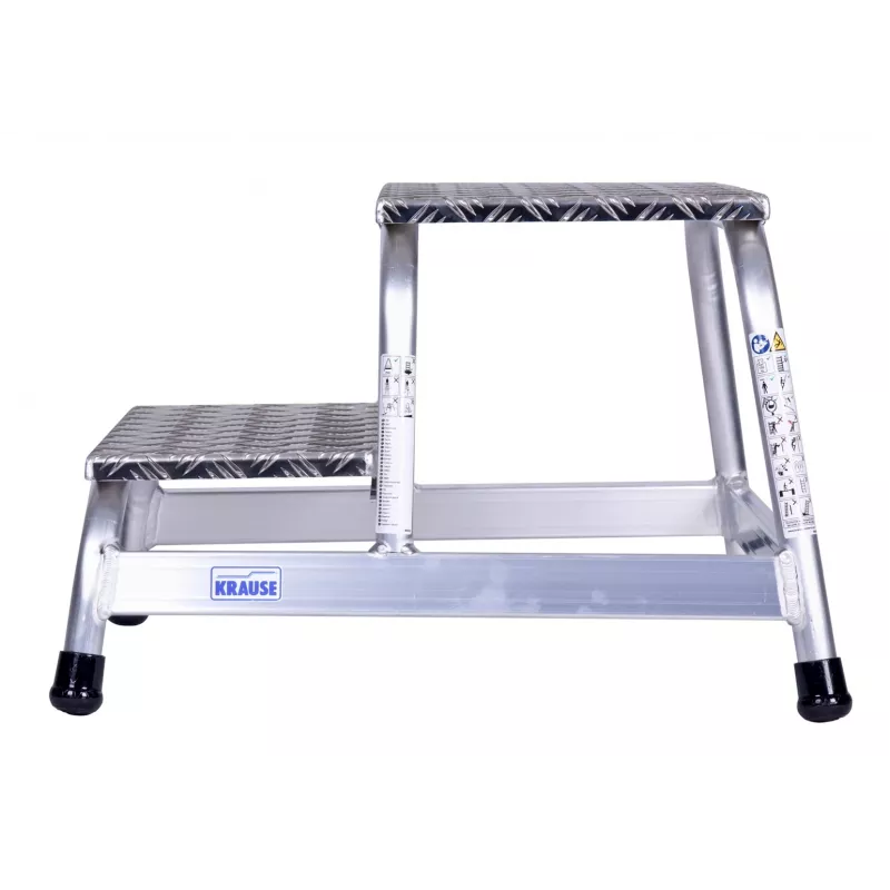 Gradino Krause 805027, alluminio 2 gradini, carico max. 150 kg, lunghezza 680 mm, altezza 41 cm