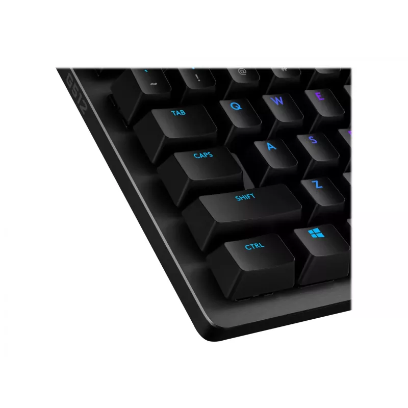 Logitech Gaming G512 - tastiera - retroilluminata - USB - QWERTY - spagnola - switch tasti: GX Brown Tactile - carbone