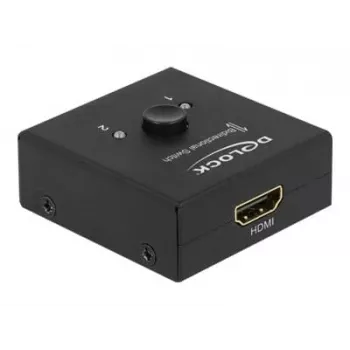 DeLock HDMI 2-1 bidirezionale 4K 60 Hz compatto - Retail Box - switch video/audio - 2 x HDMI - desktop (64072)