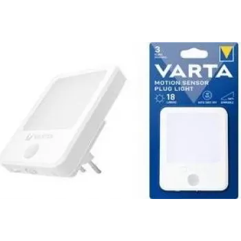 Lampada con rilevatore di movimento a spina Varta 18624101401 LED, a risparmio energetico, accensione/spegnimento automatico