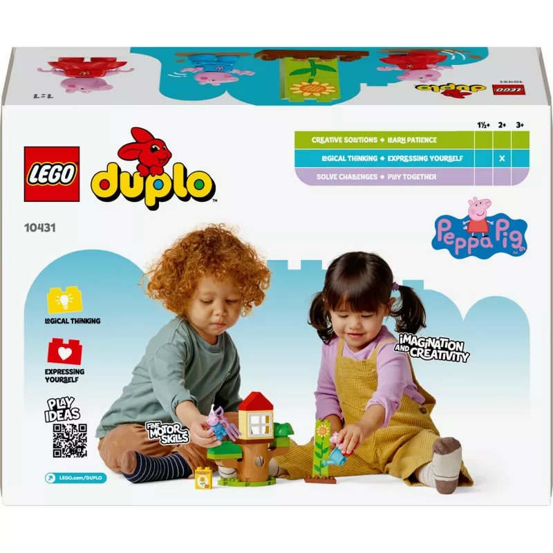 Lego 10431 Duplo Peppa Pig set gioco giardino e casa sull'albero