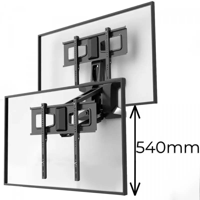 Supporto a parete MACLEAN MC-891 per TV VESA 600x400, inclinabile, regolabile in altezza, carico max 35 kg