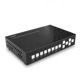 Lindy Switch KVM multiview seamless a 5 porte, 4096 x 2160 pixel, 4K Ultra HD, nero
