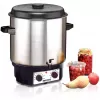 Rommelsbacher KA 2004/E Pentola per vin brulé e conserve con rubinetto di scarico, 27 L, Acciaio inox