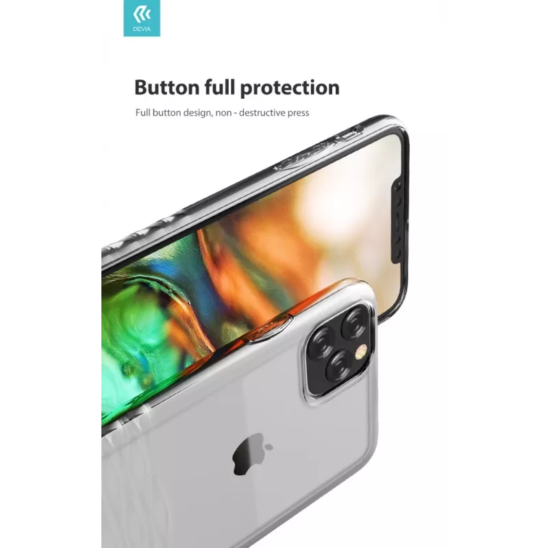 Custodia per smartphone Devia Ocean2 Serie per iPhone 11 Pro Max, trasparente, cover protettiva trasparente