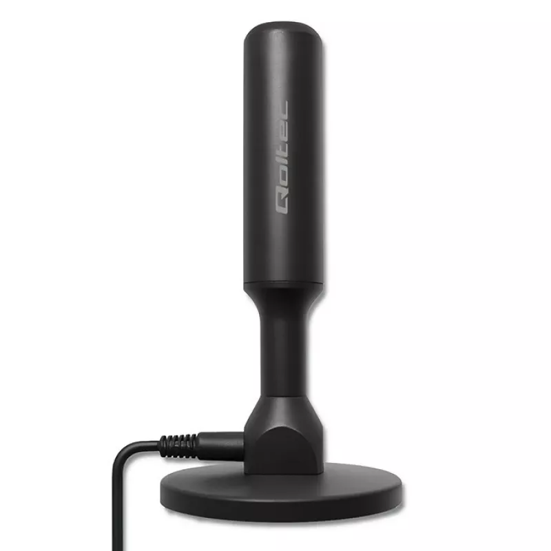 Antenna TV QOLTEC DVB-T2 28 dBi con amplificatore di segnale, ricezione interna/esterna