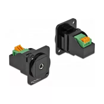 Modulo D-Type 3,5 mm connettore femmina jack stereo 3 poli a morsettiera DeLOCK 86732