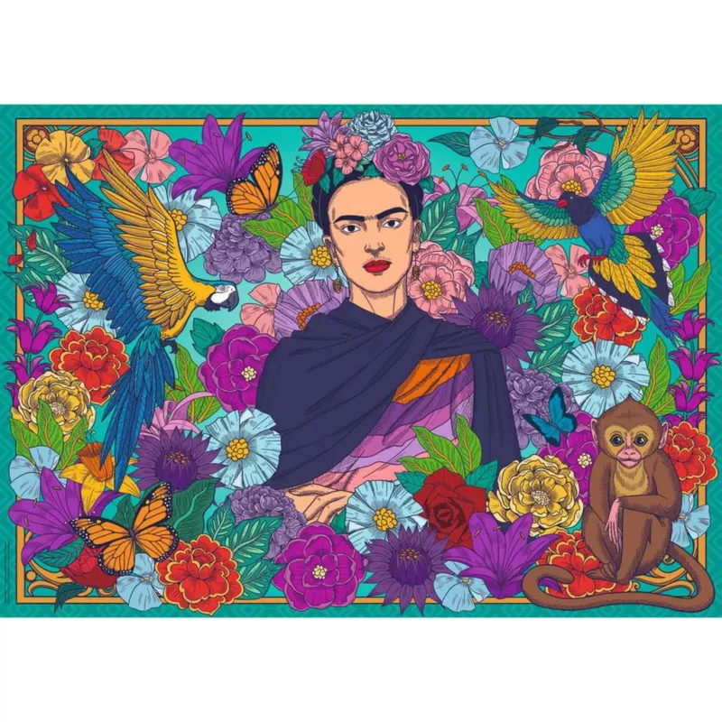Puzzle - Il paradiso di Frida Kahlo: pappagalli, scimmie 1000 pezzi