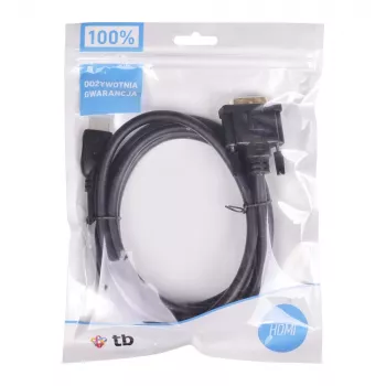 TB cavo HDMI-DVI 1,8 m rivestito in oro, DVI 24+1