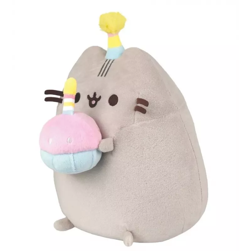 Peluche Pusheen di Pusheen — peluche 24 cm con cappello di compleanno e torta