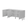 Cassettiera Cama Meble LUCCA 3D 165x40x80 cm, bianca, struttura in truciolare