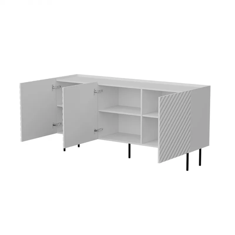 Cassettiera Cama Meble LUCCA 3D 165x40x80 cm, bianca, struttura in truciolare
