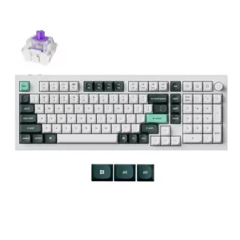 Tastiera meccanica wireless Keychron Q5 RGB case bianco, layout hot-swap, formato compatto 75%