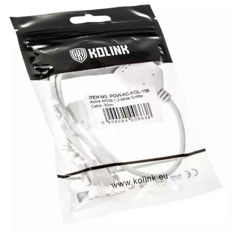 Cavo splitter Kolink ARGB 1-a-3 PGW-AC-KOL-156 30 cm bianco