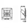 METZ CONNECT BTR E-DAT Modul 8/8(8) UP - presa di connessione, da incasso - RJ-45 X 2 - bianco puro, RAL 9010 (1309121002-E)