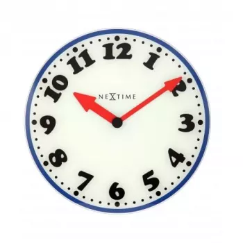 NeXtime orologio da parete 8151 Boy, Ø43 cm, bianco/blu/nero/rosso