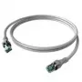 Sacon EasyLan DualBoot PushPull - Cavo patch - RJ-45 (M) a RJ-45 (M) - 1 m - STP - CAT 6a - IEEE 802.5/IEEE 802.3 - stampato - grigio (CPP1OAAAAA0010)
