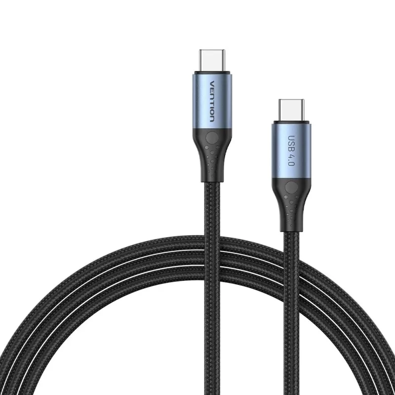 Cavo Vention USB4 Gen 3x2 Type-C a Type-C 1 m, 5 A, lega di alluminio, intrecciato in cotone