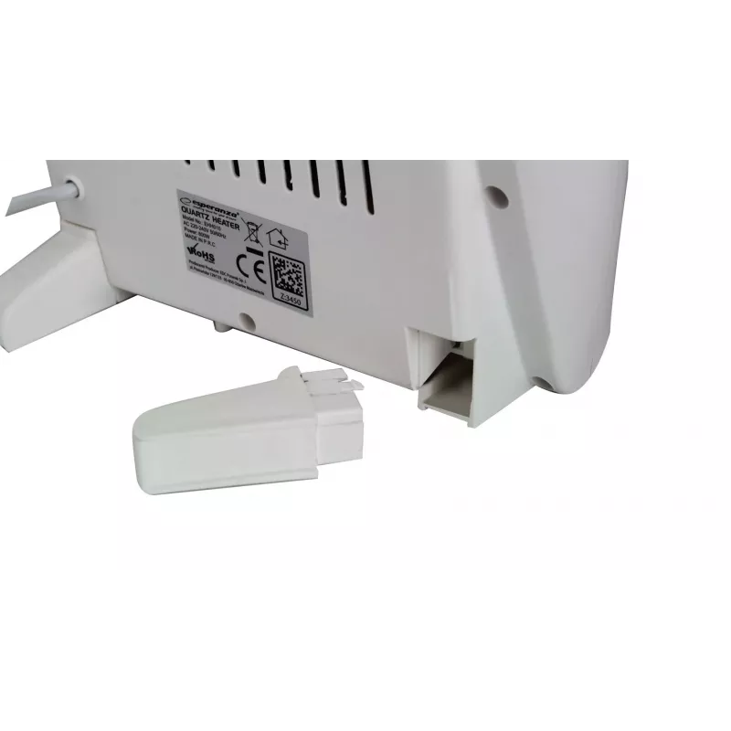 Termoventilatore elettrico al quarzo ESPERANZA EHH010 400W/800W, bianco, cavo 1,2 m, tasti, termostato regolabile