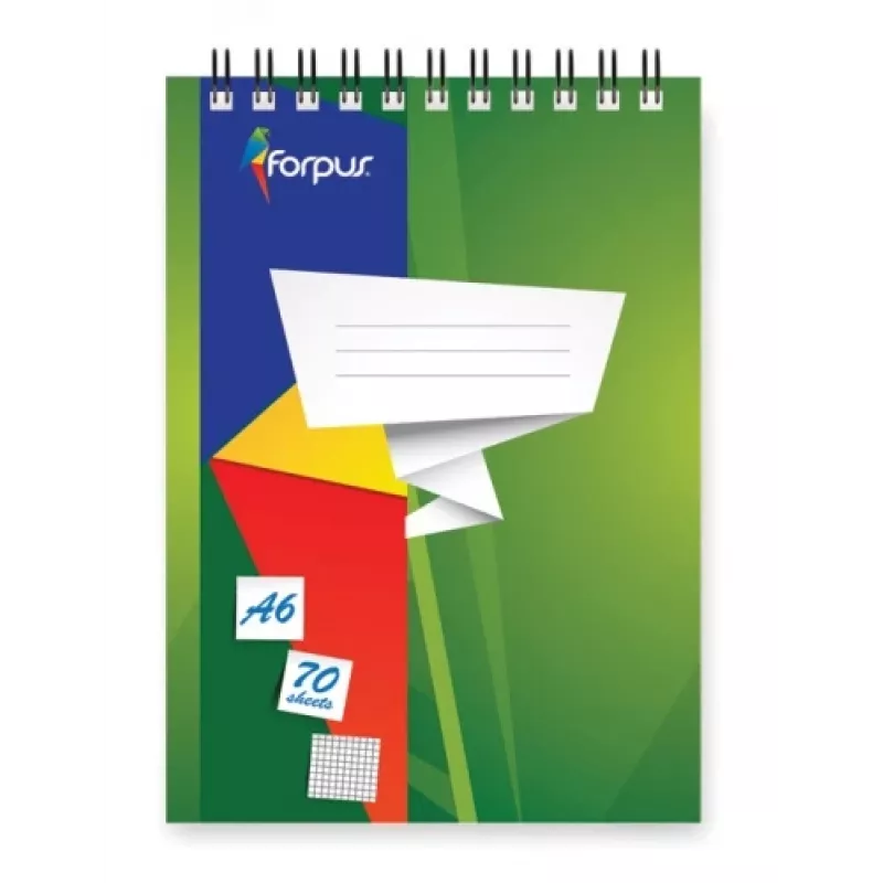 Quaderno con rilegatura a spirale Forpus, A6/70, a quadretti 0723-004