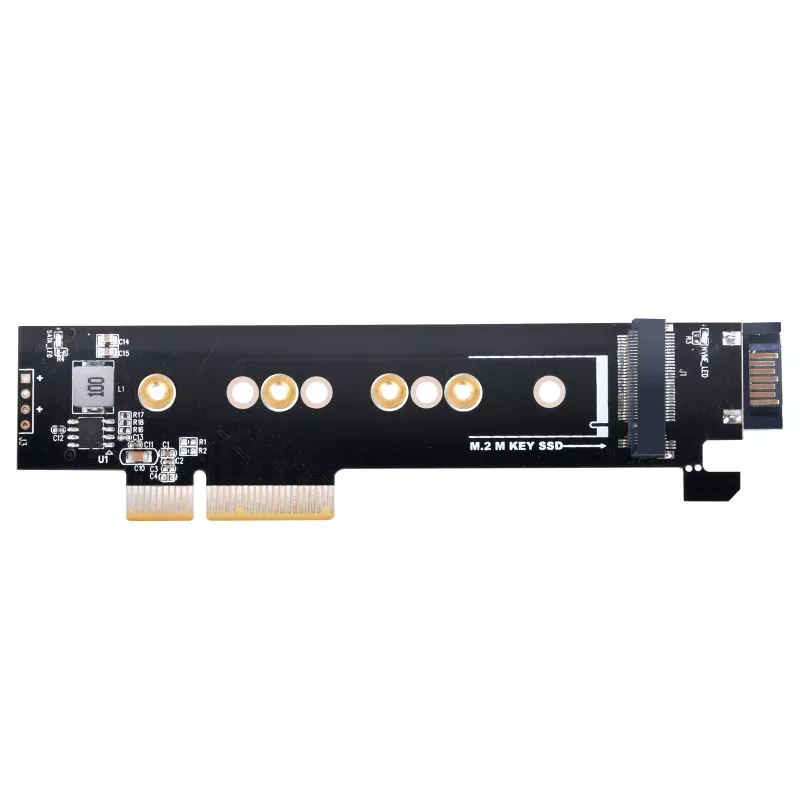 Silverstone SST-ECM28 scheda adattatore M.2/SATA, PCIe 4.0, 1x M-Key, 1x SATA