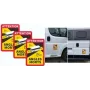 Segnale di avvertimento per veicoli IWH 097610 — set con 3 pannelli riflettenti per una migliore visibilità a bordo strada