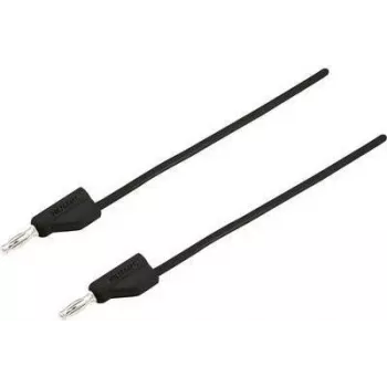 VOLTCRAFT cavo di prova [connettore maschio 4 mm - connettore maschio 4 mm] 5 m nero MSB-300 (MSB-300-5-SW)