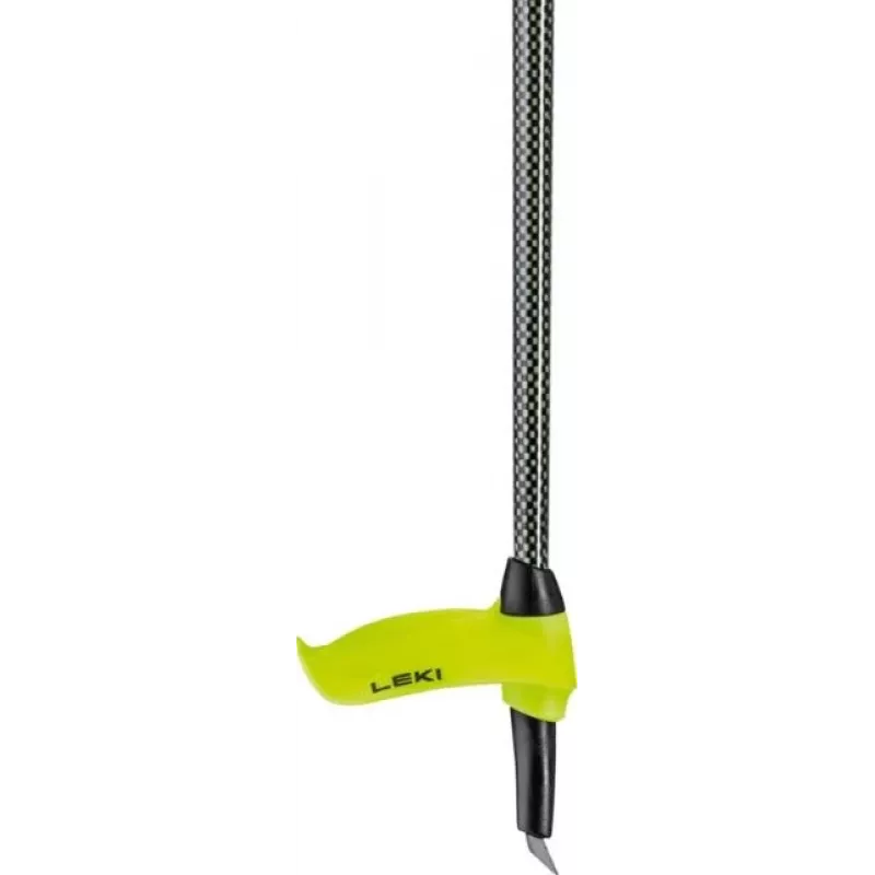 Bastoncini Nordic Walking Leki Guide 2 — alluminio, lunghezza massima 150 cm, peso 271 g, Lock Security Strap in nylon, fusto Ø1,6 cm, nero