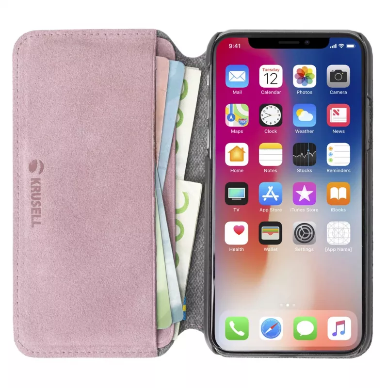 Custodia a libro Krusell Broby 4 Card SlimWallet iPhone XS Max
