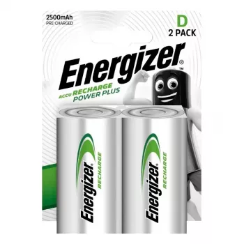 Batteria ricaricabile NiMH Energizer formato D 2500mAh - confezione da 2