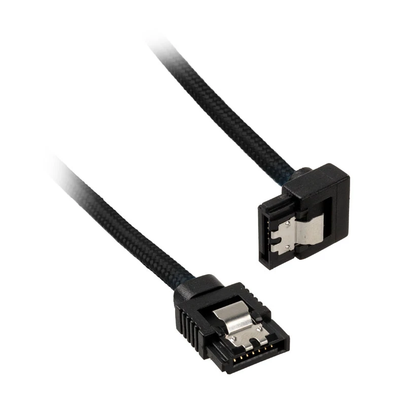 Corsair CC-8900282 cavo SATA Premium con guaina, angolato, 60 cm, nero, confezione da 2