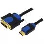 Adattatore per cavo video LogiLink CHB3102 2 m HDMI DVI-D nero blu
