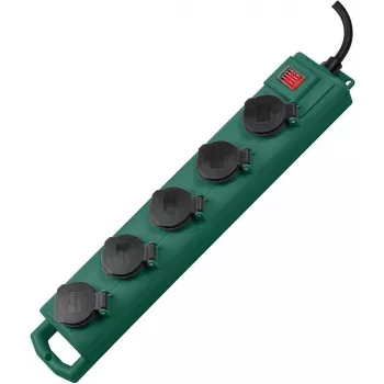 Avvolgicavo Brennenstuhl 1159910215 5 m 5 prese Schuko per esterni nero verde